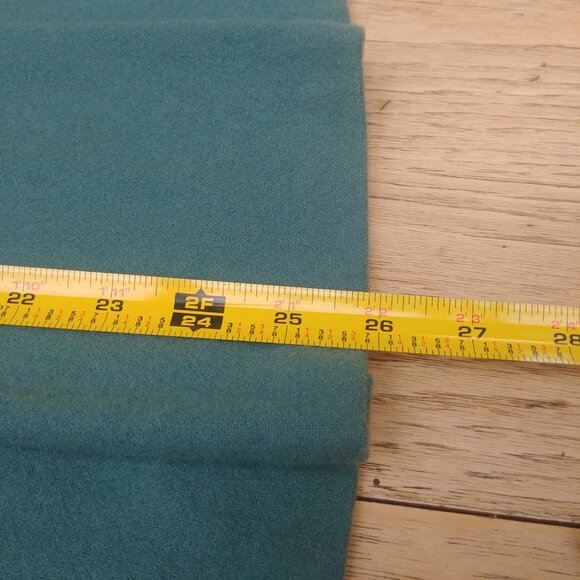 Vintage Jocomomola teal blue green pleated front wool skirt 40 approx S/M - Picture 14 of 14